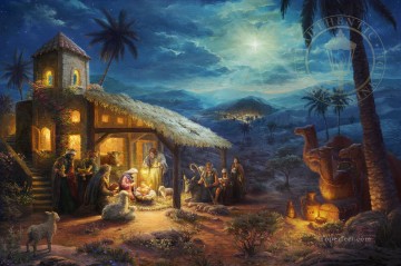 150の主題の芸術作品 Painting - THE NATIVITY TK クリスマス